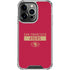 NFL San Francisco 49ers Red Performance Series iPhone 15 Pro Clear Case